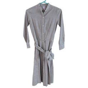 Ann Mashburn Women’s Classic Stripped Front Tie Pleated Midi Dress Sz XS NWOT